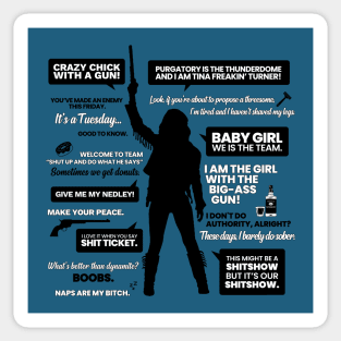 Wynonna Earp Silhouette Quotes Sticker